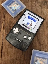Nintendo GameBoy Color Colour Game Boy Clear Black White BACKLIT Gaming Console