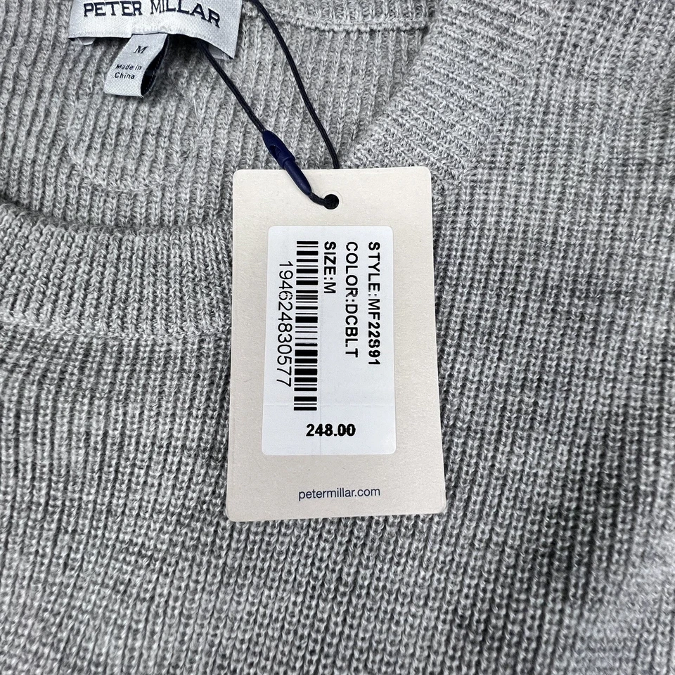 Peter Millar Crown Mens MED Pullover Apres Ski Crew Neck Chunky Wool Sweater NEW - Image 3 of 4