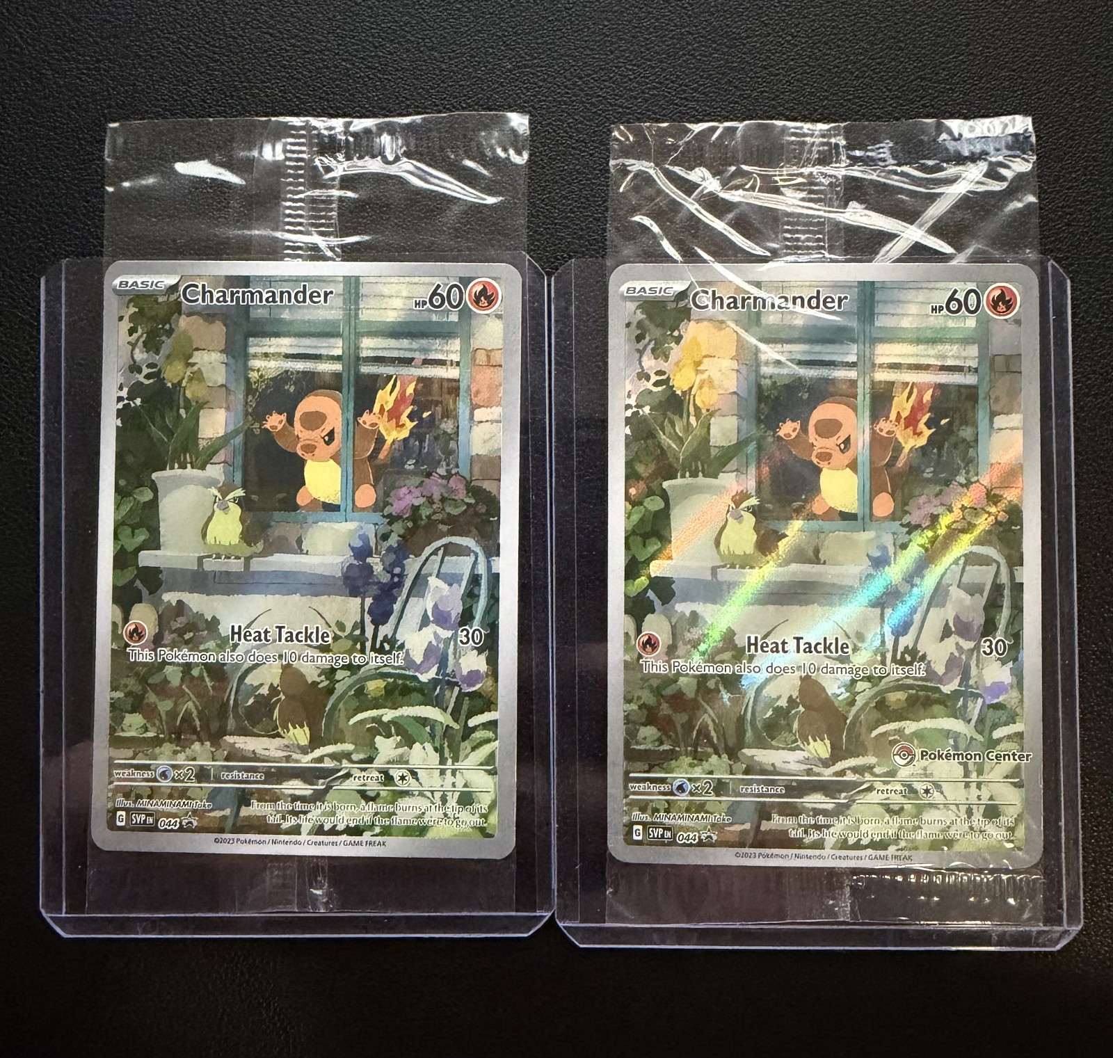 Pokemon Center Charmander SVP 044 Promo Card and Regular SEALED Lot 3
