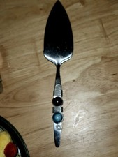 Beautiful Glass Beaded Pie/Cake Server Cutter Stainless