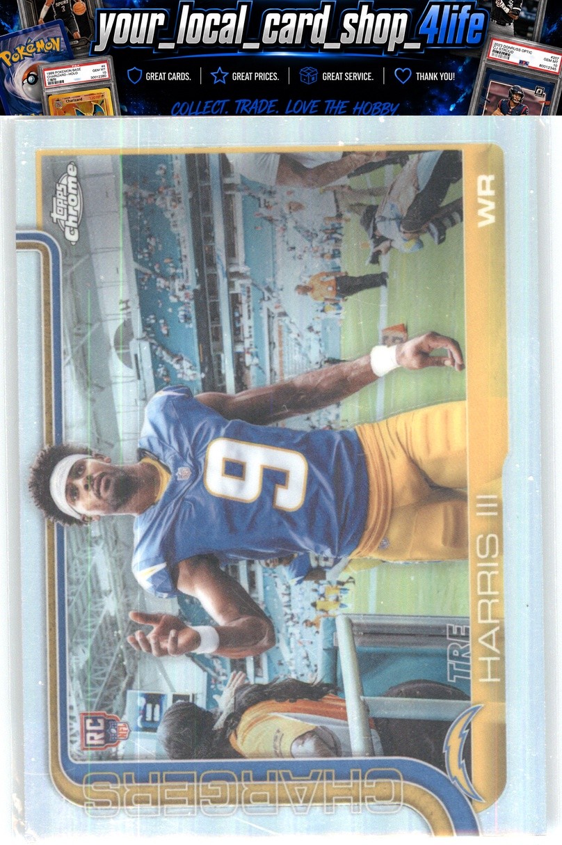 2025 Topps Chrome Variation Refractor #338 Tre Harris III Rookie Chargers