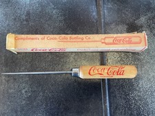Vintage Antique Ice Pick Advertising DRINK COCA-COLA DELICIOUS & REFRESHING