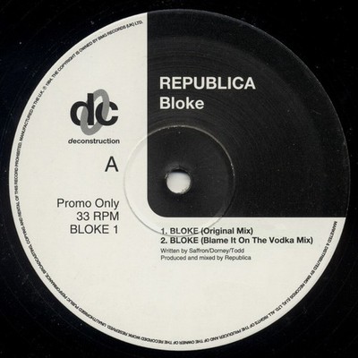 Republica - Bloke - Used Vinyl Record 12 - Promo - G6244z