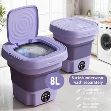 Portable Washing Machine and Dryer Combo 8L Foldable Mini Laundry Washer Machine