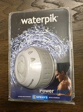 NIB Waterpik Shower Power Spray Head SM-621E Showerhead 6 Settings White