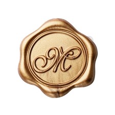 Yoption Initial Alphabet M Adhesive Wax Seal Stickers, 50 Pack Letter Envelop...