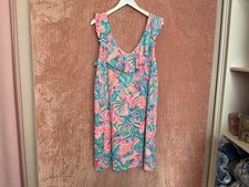 Lilly Pulitzer Alessa Ruffle Dress Tropical Punch - Size XXL
