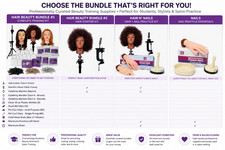 Cosmetology Student Training Kit, Mannequin Heads Practice Hand Hair Supplies