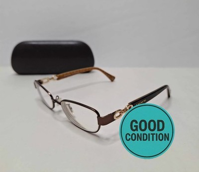 COACH HC 5054 9187 BROWN YELLOW FAINA AUTHENTIC EYEGLASSES 49-17 - FRAMES ONLY