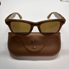 Ray-Ban Polarized RW4008 Smart Glasses Brown Frame w/ Case