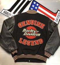 Harley-Davidson Leather & Wool Two-tone Rider Jacket Rare Limited