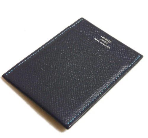 Authentic HERMES Card case Leather #406