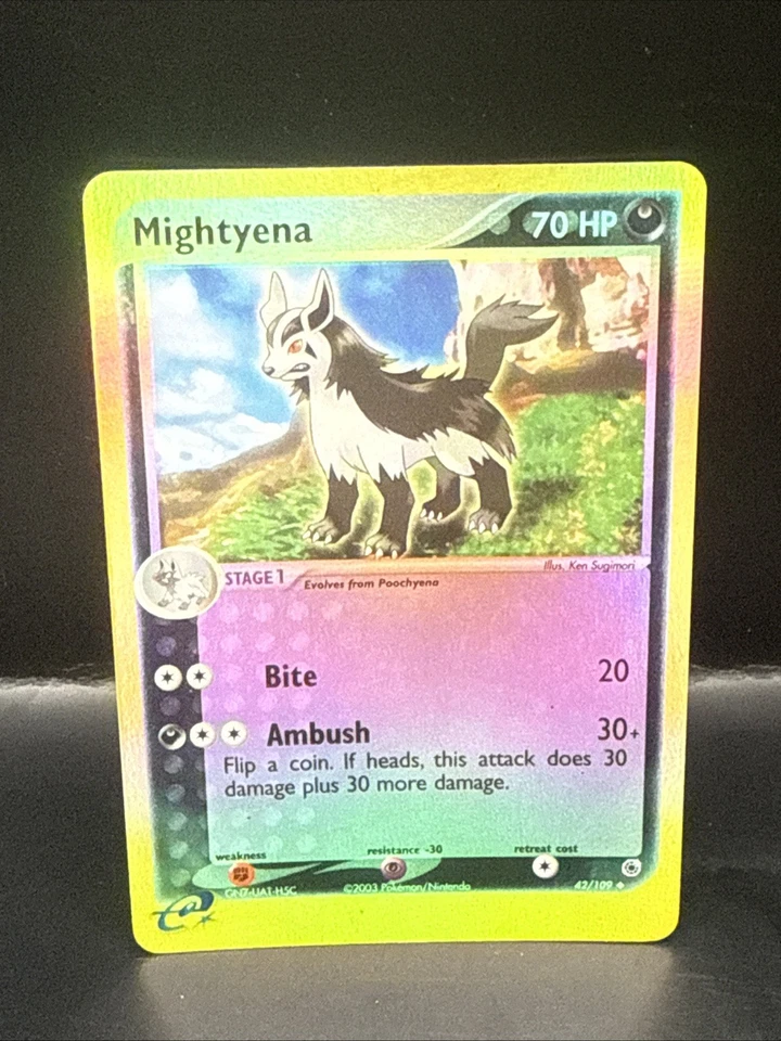 Pokemon TCG Mightyena 42/109 Reverse-Holo Ruby & Sapphire Base Set 2003 - Image 2 of 4