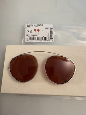 OLIVER PEOPLES TAKUMI TK-1 CLIP ON in Brushed Sliver/Brown MSRP