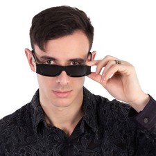 Versace Dark Grey Rectangular Men's Sunglasses VE4476U GB1/87 55 VE4476U GB1/87