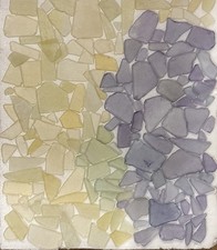 Lot Of Lavender Cream Mint Scrap Stained Glass Sea Glass Mixed Sizes