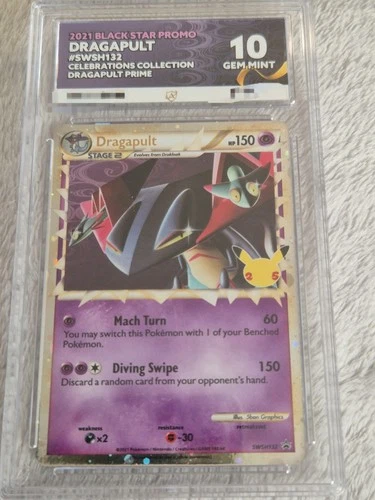 Pokémon TCG Dragapult SWSH132 Celebrations Black Star Promo Card Ace 10