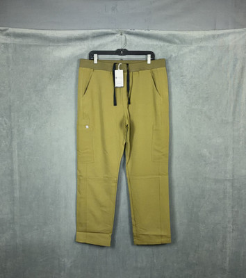 Figs Scrub Slim Pants Axim Mens Size XL Short Martini Olive Green