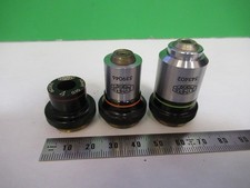 OLYMPUS JAPAN LOT OBJECTIVES 4X 10X 40X  MICROSCOPE PART AS PICTURED T3-B-54