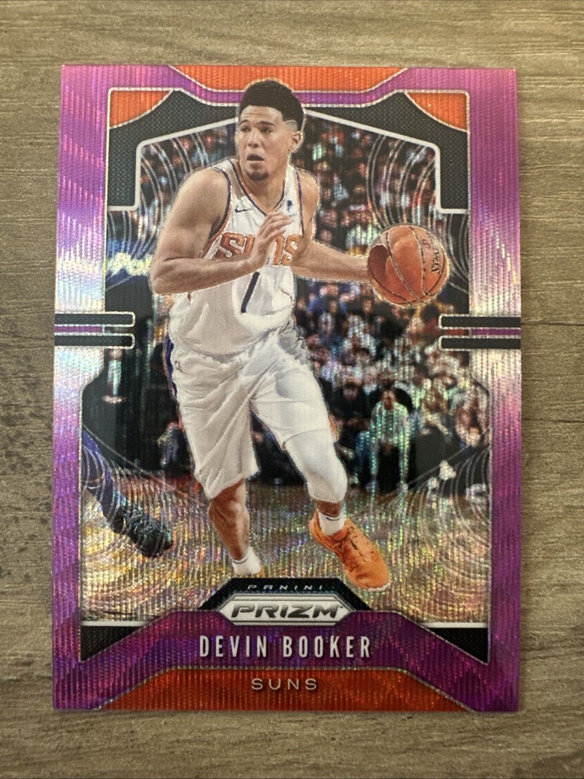 2019-20 Panini Prizm DEVIN BOOKER 67 Purple Wave Prizm Parallel Color Match Suns