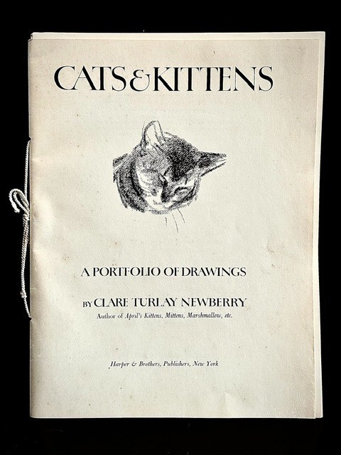 1930s-1950s Signed Portfolio Cat Kitten Drawings (15) by Clare Turlay Newberry