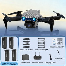 2026 Drone 4K HD Dual Camera WiFi FPV RC Foldable Quadcopter 3 Speed Adjustable