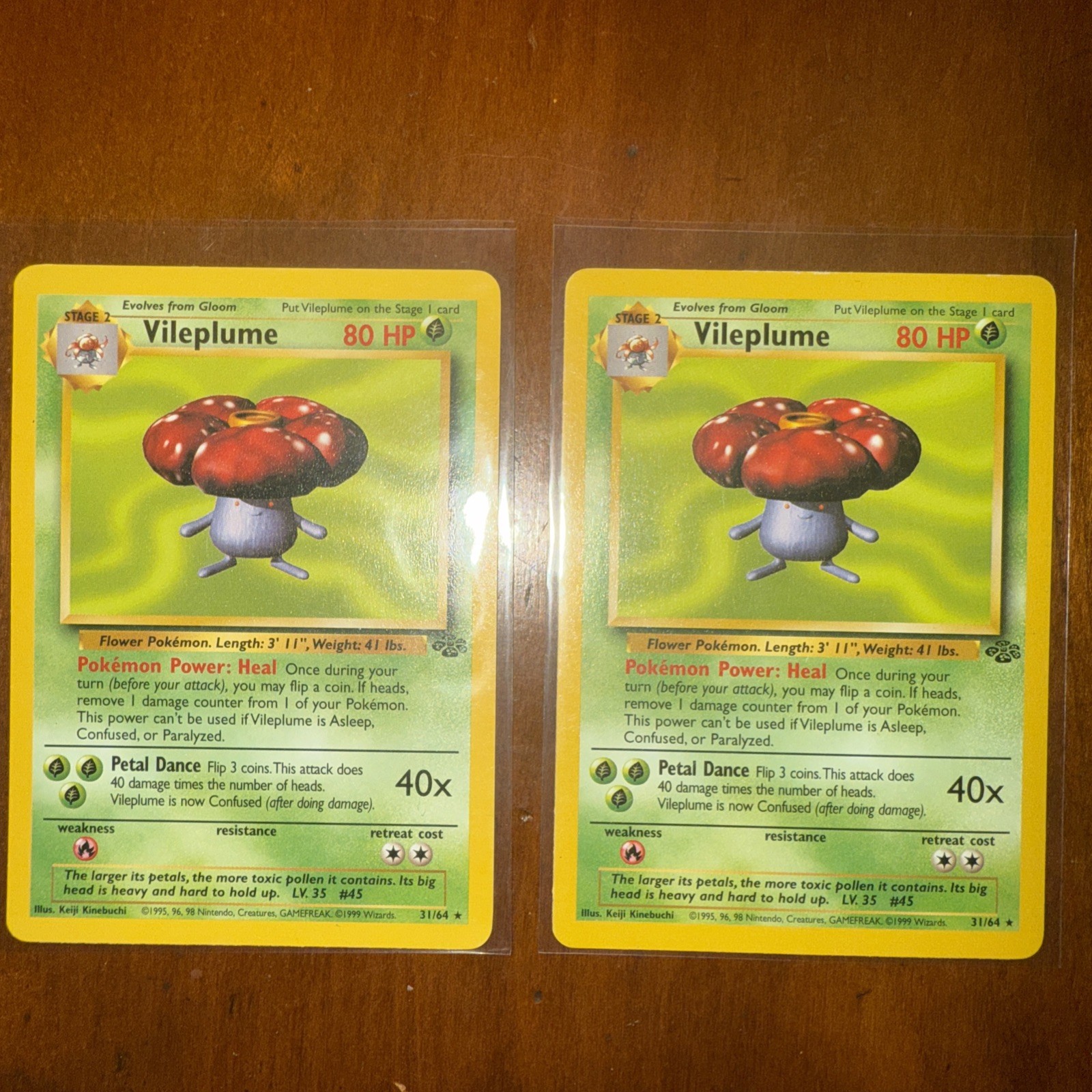 Pokemon Card - Jungle 31/64 - VILEPLUME (rare) - Light Play