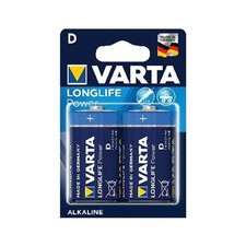 2 Varta Longlife Power D LR20 Alkaline Batteries 1.5V Mono R20 MN1300 AM1 E95