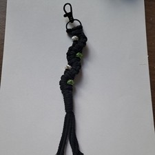 Handmade Macrame Keychain, black