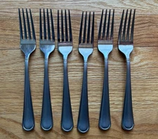 Lot Of 6 Mikasa Virtuoso Frost (Stainless) Flatware Dinner Forks