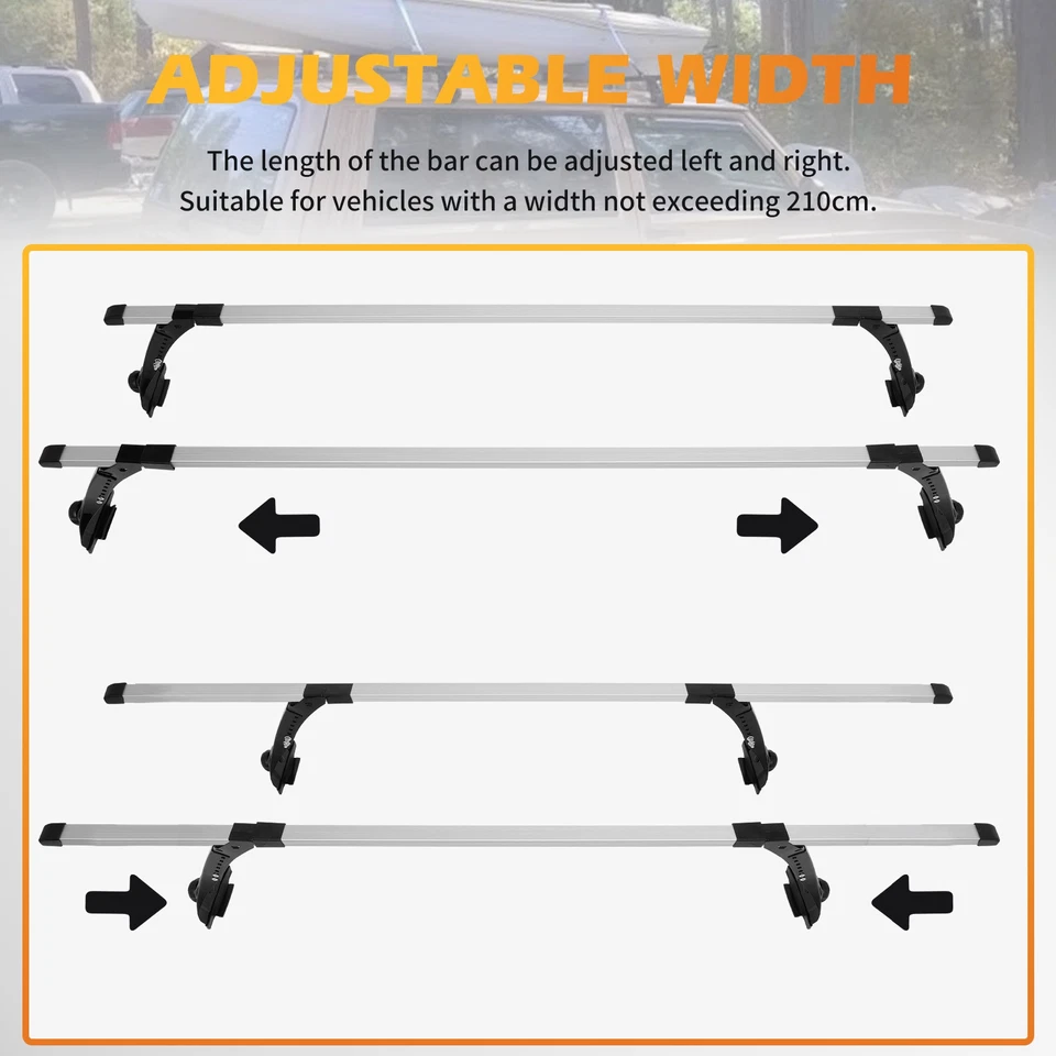 63" Roof Rack Crossbars Cargo Carrier Rain Gutter For Mini Cooper S R55 Clubman - Image 4 of 4