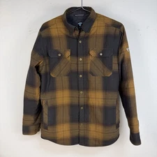 Kuhl JOYRYDR Shirt-Jac Fleece Lined Plaid Button Snap Jacket Men's Small