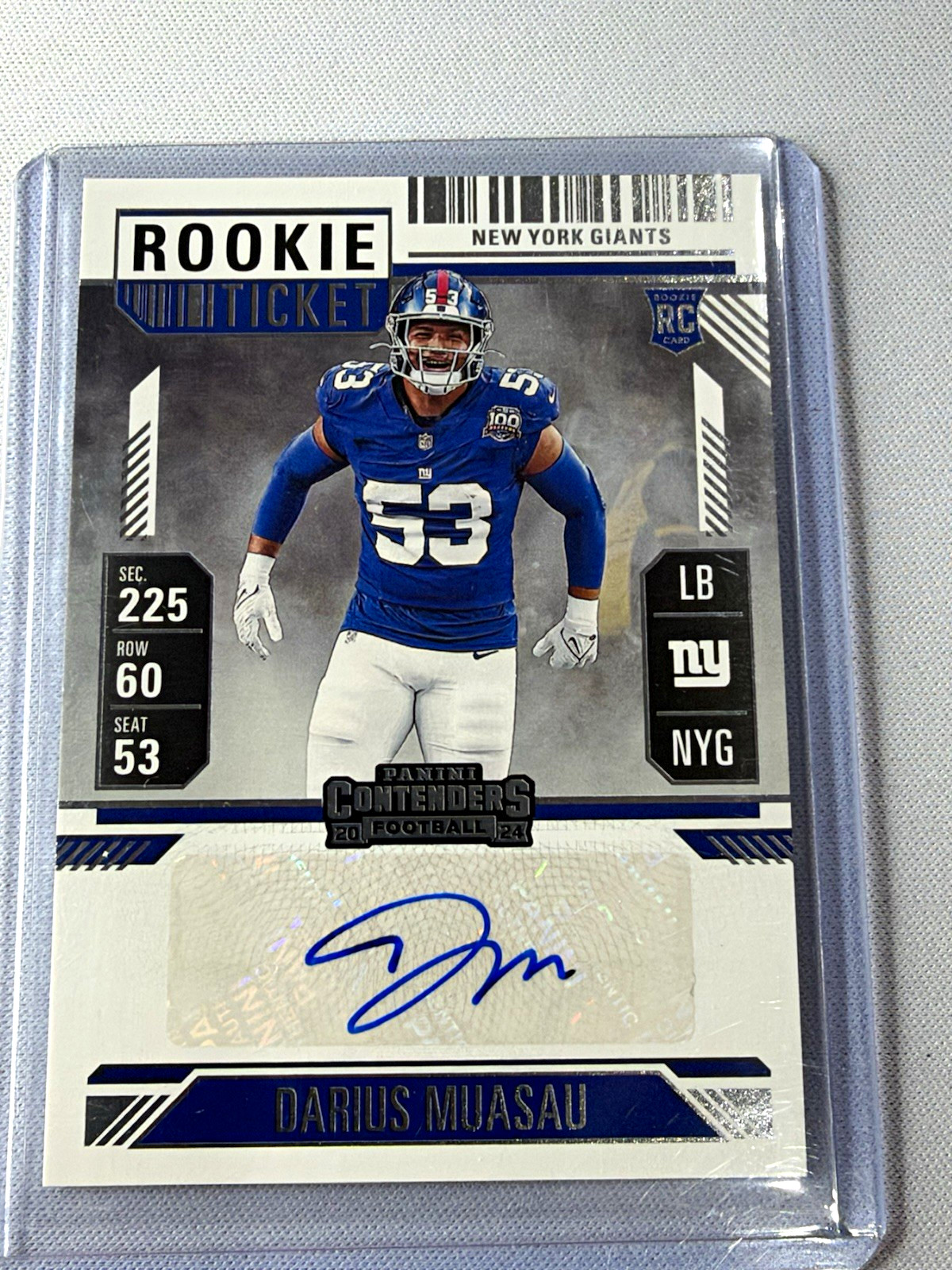 Panini Contenders 2024 Darius Muasau #237 Rookie Ticket Rookie Auto Giants