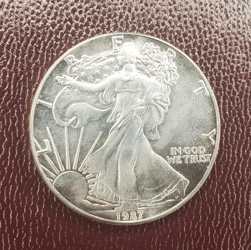1987 1 OZ .999 Fine Silver US Mint American Eagle Silver Dollar Coin $1 BU