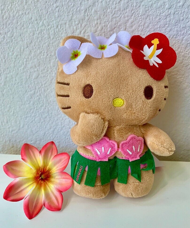 NEW - HAWAII Limited Edition Hello Kitty Plush 6" - HULA KISS