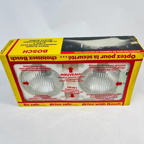 BOSCH headlight SBQ5H 5 3/4" headlight H1bulb harness  set of 2 each NewOld NOS - Picture 2 of 12