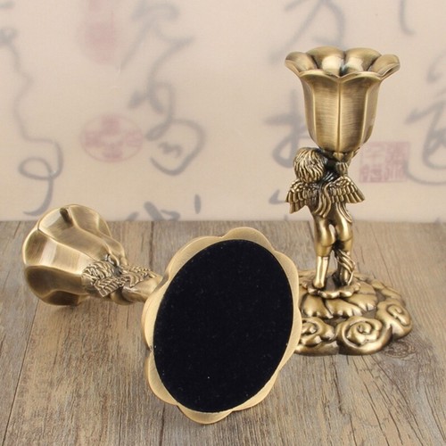 Vintage Holder Metal Alloy Candlestick 2Pcs Ornament - Picture 3 of 10