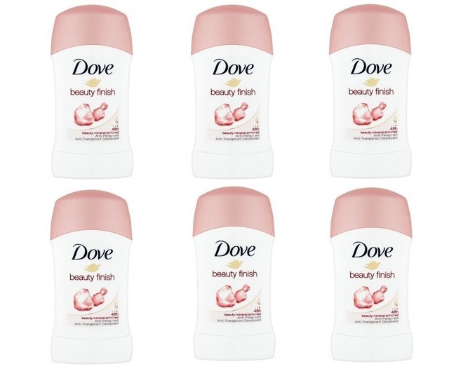 6x Dove Beauty Finish Antiperspirant Deodorant Solid Stick for Women