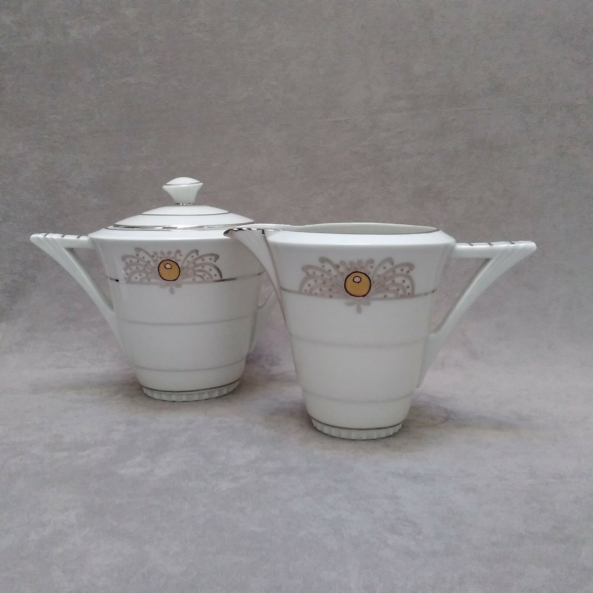 Sucrier Et Pot à Lait En Porcelaine SIP France - Blanc - Occasion