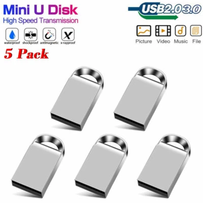 MICRO RIVER 5 Pack USB 3.0/2.0 Mini Flash Drive Memory Thumb Stick 64GB 32GB 16GB 8GB U Disk