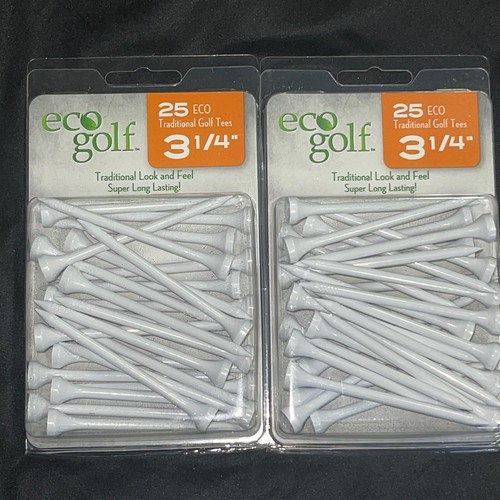 Eco Golf - Traditional Tees weiß 3 1/4" (2 Packungen à 25) Golf Tees - Bild 1 von 2