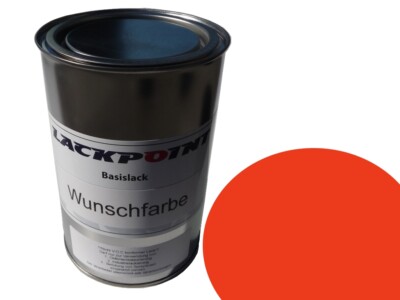 0,5 Liter Spritzfertigen Basislack RAL 2009 Verkehrsorange Autolack Lackpoint !
