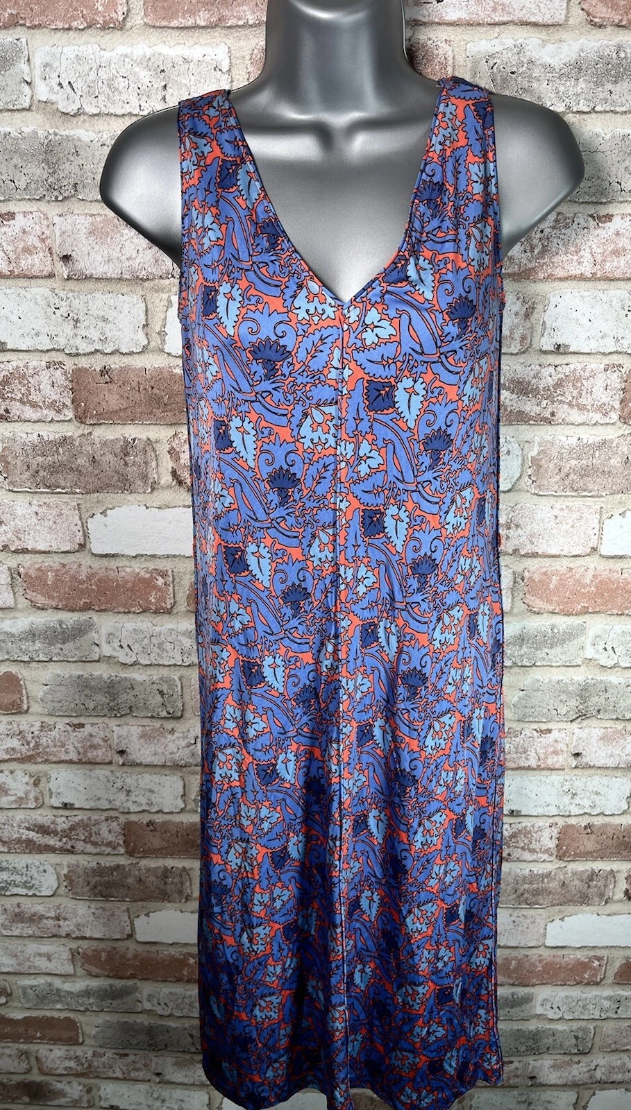 Abito in jersey di seta sabbia TORY BURCH corallo marino Artemide taglia XS $395 *SENZA CINTURA*