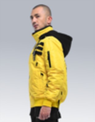 2025 TREASURE YELLOW GOODS アノラック Men's Yellow Jacket Hoodie Bomber School Full Zip Machine56