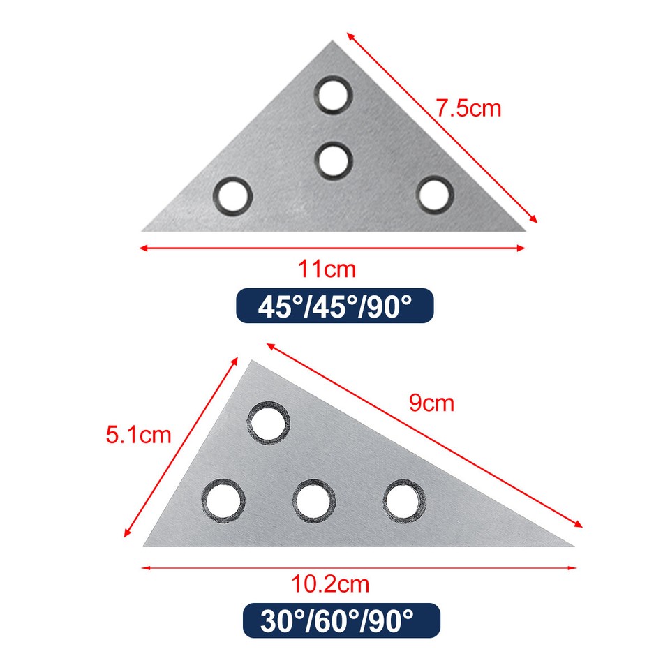 Precision Angle Blocks Gauge Plate Set Machinist Tool 45/45/90 & 30/60 ...