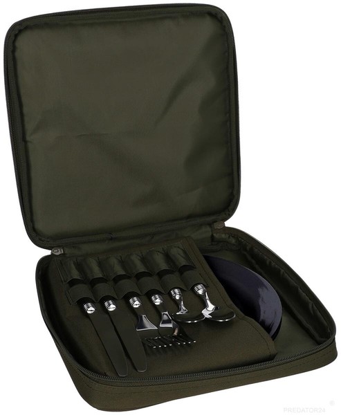 Mikado Enclave Angel Besteck Set Camping Geschirr In Tasche Picknick Essbesteck-image