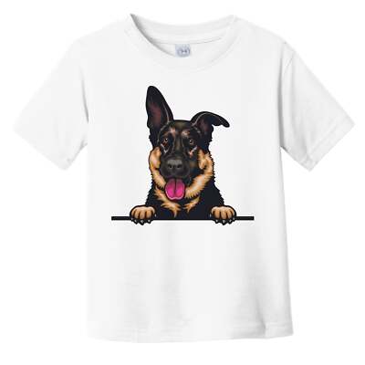 German Shepherd Dog Breed Popping Up Cute Infant Toddler T-Shirt v4