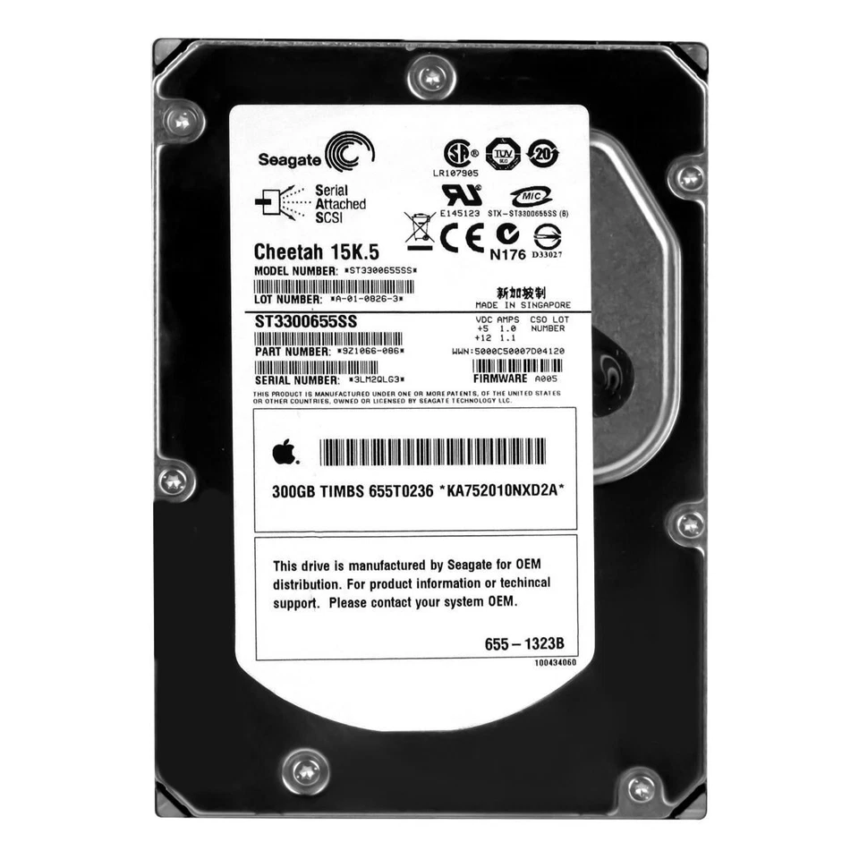 Hard Drive Apple 655T0236 ST3300655SS 300GB 15000RPM 16MB SAS 3.5'' - Image 3 of 3