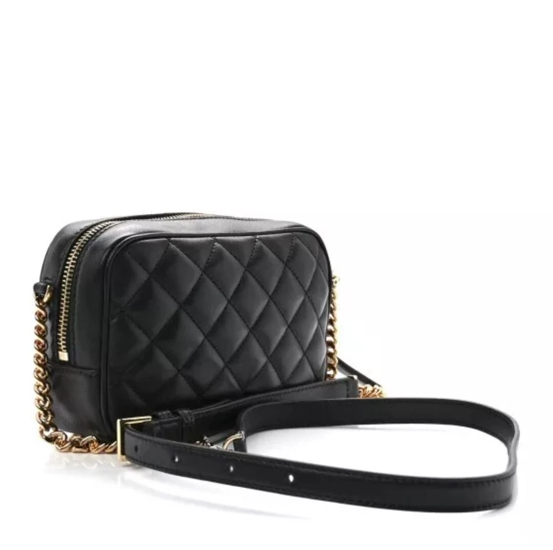 Borsa da sera Medusa $1000 VERSACE Nappa Trapuntata Oro Nero Tracolla Italia Small