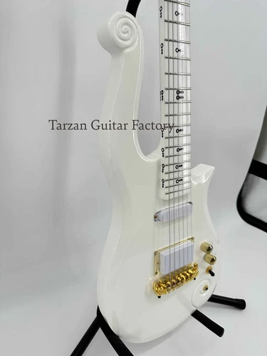 Fast Ship Solid Body Prince Cloud White Electric Guitar SH Pickup Gold Hardware - Picture 6 of 13